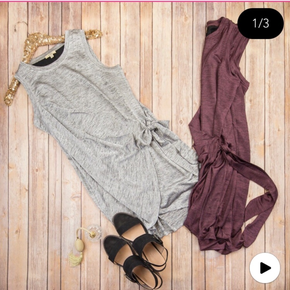 NWT Faux wrap dress (MAROON)